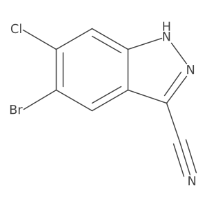 5-Bromo-6-chloro-1H-indazole-3-carbonitrile Structure