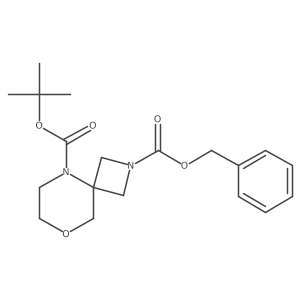 2-Cbz-5-Boc-8-Oxa-2,5-diaza-spiro[3.5]nonane结构式