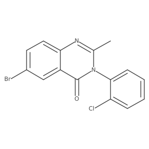 6-bromo-3-(2-chlorophenyl)-2-methylquinazolin-4(3H)-one结构式