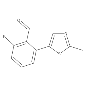 2-Fluoro-6-(2-methyl-1,3-thiazol-5-yl)benzaldehyde Structure