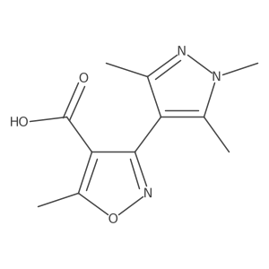 5-Methyl-3-(1,3,5-trimethyl-4-pyrazolyl)isoxazole-4-carboxylic Acid结构式