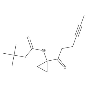 tert-butyl N-[1-(hex-4-ynoyl)cyclopropyl]carbamate Structure