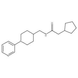 2-cyclopentyl-N-((1-(pyridin-3-yl)piperidin-4-yl)methyl)acetamide结构式