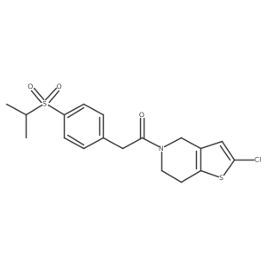 1-(2-chloro-6,7-dihydrothieno[3,2-c]pyridin-5(4H)-yl)-2-(4-(isopropylsulfonyl)phenyl)ethanone结构式