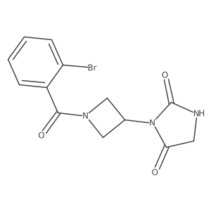 3-[1-(2-Bromobenzoyl)azetidin-3-yl]imidazolidine-2,4-dione结构式