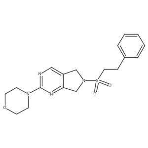 4-(6-(phenethylsulfonyl)-6,7-dihydro-5H-pyrrolo[3,4-d]pyrimidin-2-yl)morpholine Structure