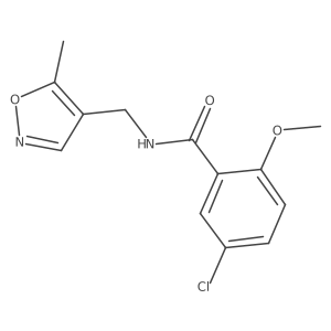 5-chloro-2-methoxy-N-((5-methylisoxazol-4-yl)methyl)benzamide Structure
