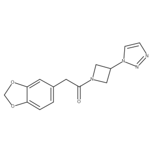 1-(3-(1H-1,2,3-triazol-1-yl)azetidin-1-yl)-2-(benzo[d][1,3]dioxol-5-yl)ethanone Structure