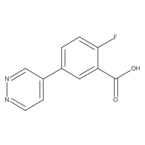 OC(=O)c1cc(ccc1F)-c1ccnnc1 Structure