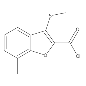 7-Methyl-3-(methylsulfanyl)-1-benzofuran-2-carboxylic acid结构式