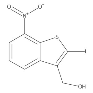 (2-Iodo-7-nitrobenzo[b]thiophen-3-yl)methanol结构式