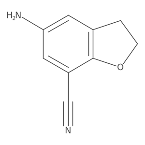 5-Amino-2,3-dihydrobenzofuran-7-carbonitrile结构式