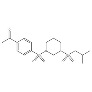 1-(4-{[3-(2-Methylpropanesulfonyl)piperidin-1-yl]sulfonyl}phenyl)ethan-1-one Structure