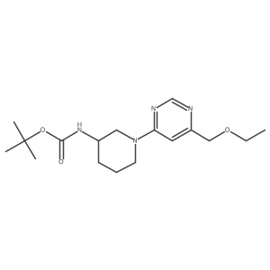 tert-butyl N-{1-[6-(ethoxymethyl)pyrimidin-4-yl]piperidin-3-yl}carbamate Structure