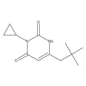 3-Cyclopropyl-6-(2,2-dimethylpropyl)-1,2,3,4-tetrahydropyrimidine-2,4-dione Structure