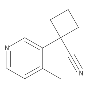 1-(4-Methylpyridin-3-yl)cyclobutane-1-carbonitrile结构式