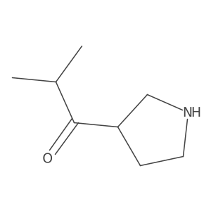 2-methyl-1-[(3S)-pyrrolidin-3-yl]propan-1-one Structure