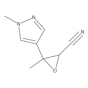 3-methyl-3-(1-methyl-1H-pyrazol-4-yl)oxirane-2-carbonitrile Structure