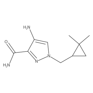 4-amino-1-[(2,2-dimethylcyclopropyl)methyl]-1H-pyrazole-3-carboxamide结构式