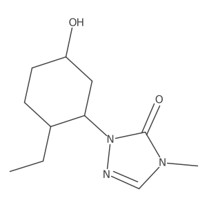 1-(2-ethyl-5-hydroxycyclohexyl)-4-methyl-4,5-dihydro-1H-1,2,4-triazol-5-one结构式