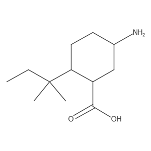 5-Amino-2-(2-methylbutan-2-yl)cyclohexane-1-carboxylic acid结构式