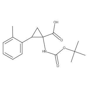 1-{[(Tert-butoxy)carbonyl]amino}-2-(2-methylphenyl)cyclopropane-1-carboxylic acid Structure