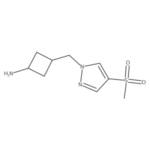3-[(4-methanesulfonyl-1H-pyrazol-1-yl)methyl]cyclobutan-1-amine Structure