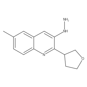 3-Hydrazinyl-6-methyl-2-(oxolan-3-yl)quinoline Structure
