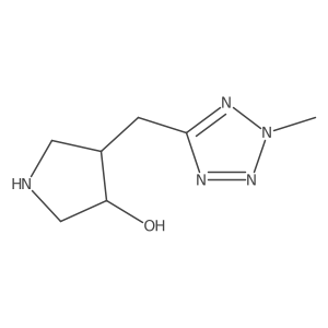 4-[(2-methyl-2H-1,2,3,4-tetrazol-5-yl)methyl]pyrrolidin-3-ol Structure