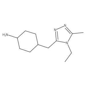 4-[(4-ethyl-5-methyl-4H-1,2,4-triazol-3-yl)methyl]cyclohexan-1-amine结构式
