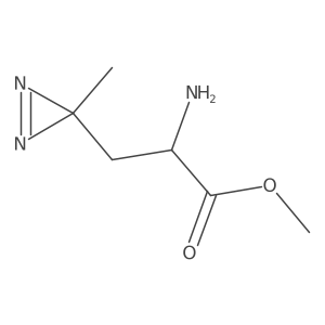 Methyl 2-amino-3-(3-methyldiazirin-3-yl)propanoate结构式