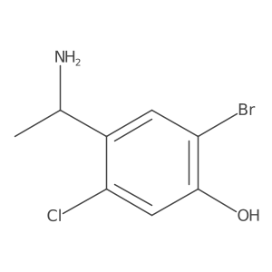 4-(1-Aminoethyl)-2-bromo-5-chlorophenol Structure