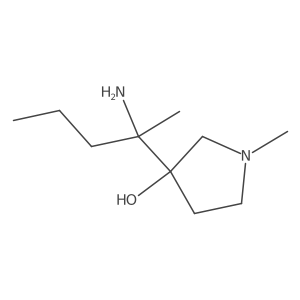 3-(2-Aminopentan-2-yl)-1-methylpyrrolidin-3-ol结构式