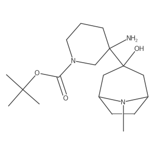 Tert-butyl 3-amino-3-{3-hydroxy-8-methyl-8-azabicyclo[3.2.1]octan-3-yl}piperidine-1-carboxylate Structure