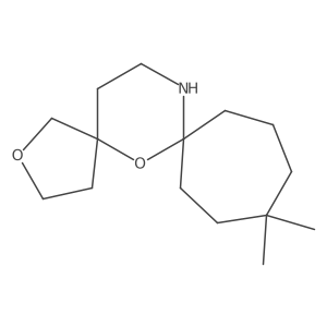 10,10-Dimethyl-2,6-dioxa-14-azadispiro[4.1.6^{7}.3^{5}]hexadecane结构式