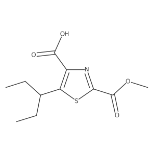 2-(Methoxycarbonyl)-5-(pentan-3-yl)-1,3-thiazole-4-carboxylic acid Structure