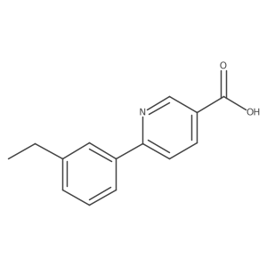 6-(3-Ethylphenyl)pyridine-3-carboxylic acid Structure