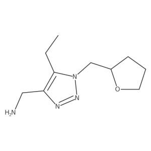 {5-ethyl-1-[(oxolan-2-yl)methyl]-1H-1,2,3-triazol-4-yl}methanamine结构式