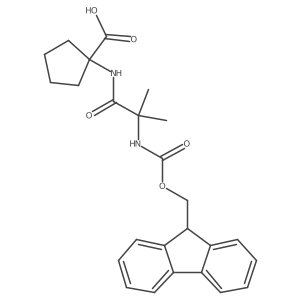 1-[2-({[(9H-fluoren-9-yl)methoxy]carbonyl}amino)-2-methylpropanamido]cyclopentane-1-carboxylic acid结构式