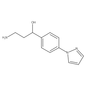 (1R)-3-amino-1-[4-(1H-pyrazol-1-yl)phenyl]propan-1-ol结构式