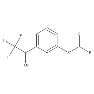(1S)-1-{3-[(difluoromethyl)sulfanyl]phenyl}-2,2,2-trifluoroethan-1-ol结构式