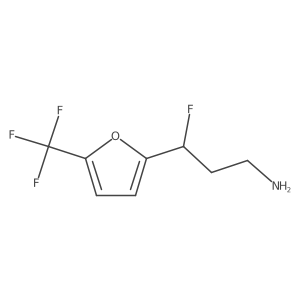 3-Fluoro-3-[5-(trifluoromethyl)furan-2-yl]propan-1-amine结构式