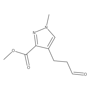 methyl 1-methyl-4-(3-oxopropyl)-1H-pyrazole-3-carboxylate结构式