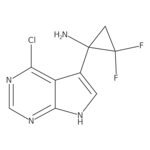 1-{4-chloro-7H-pyrrolo[2,3-d]pyrimidin-5-yl}-2,2-difluorocyclopropan-1-amine结构式