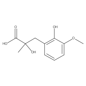 2-Hydroxy-3-(2-hydroxy-3-methoxyphenyl)-2-methylpropanoic acid结构式