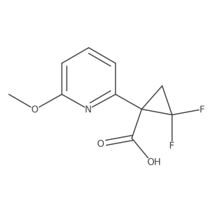 2,2-Difluoro-1-(6-methoxypyridin-2-yl)cyclopropane-1-carboxylic acid Structure