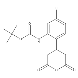 tert-butyl N-[5-chloro-2-(2,6-dioxooxan-4-yl)phenyl]carbamate结构式