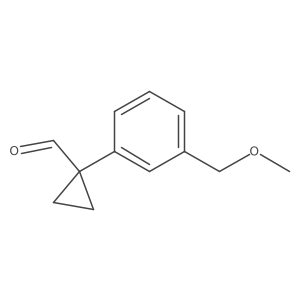 1-[3-(Methoxymethyl)phenyl]cyclopropane-1-carbaldehyde Structure