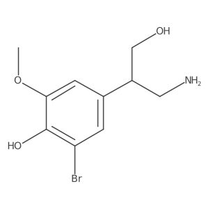 4-(1-Amino-3-hydroxypropan-2-yl)-2-bromo-6-methoxyphenol结构式