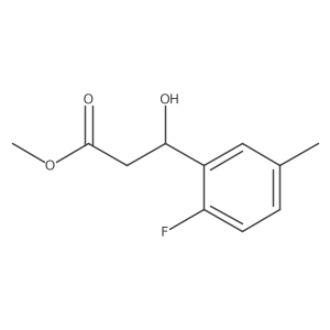 Methyl 3-(2-fluoro-5-methylphenyl)-3-hydroxypropanoate结构式
